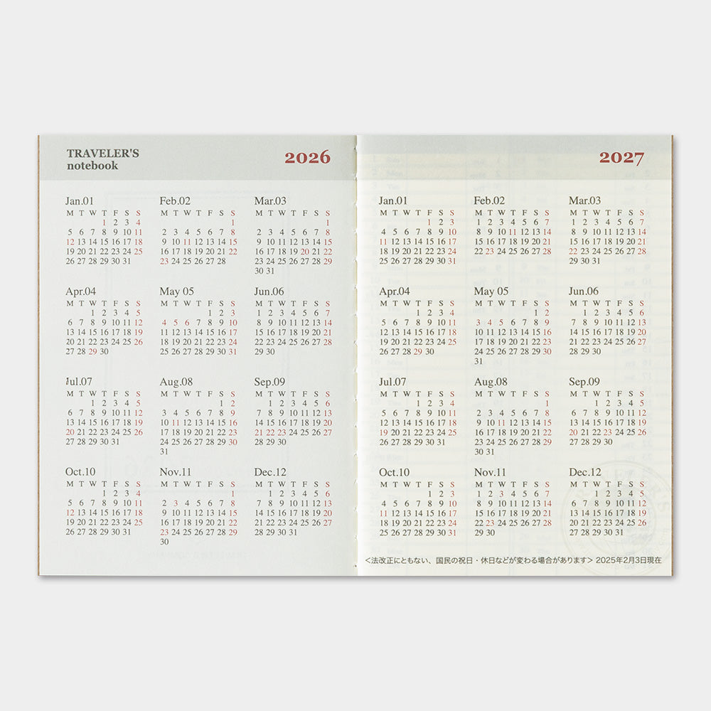 2026 Diary Weekly (Passport)