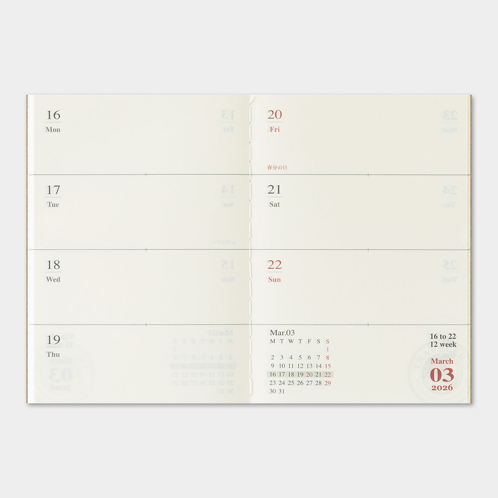 2026 Diary Weekly (Passport)