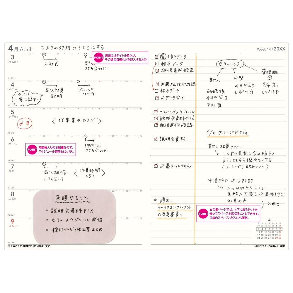 2025 Ecri Plus 1 Weekly Planner - B6 (Sand Beige)