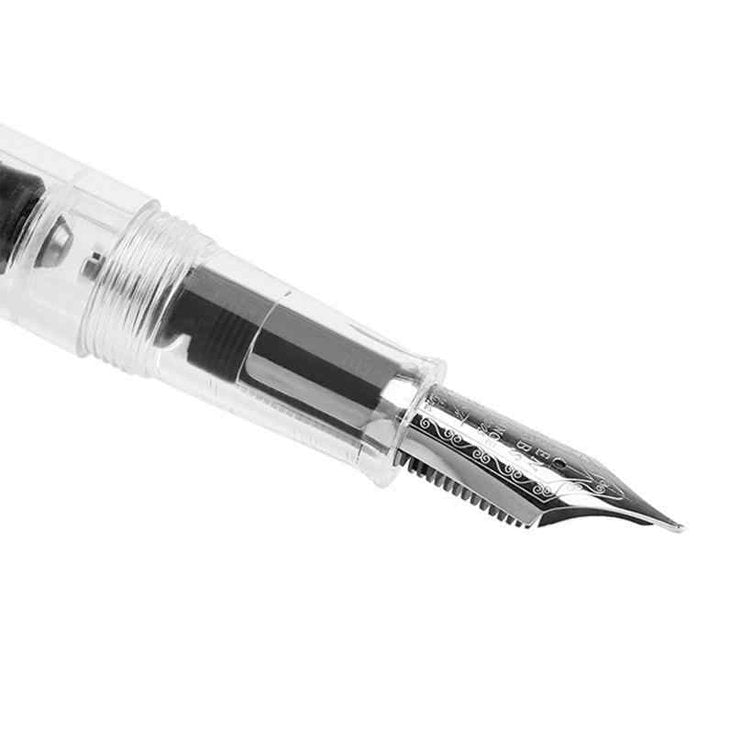 PENBBS 268 - Clear / Silver (Round Medium) Fountain Pen