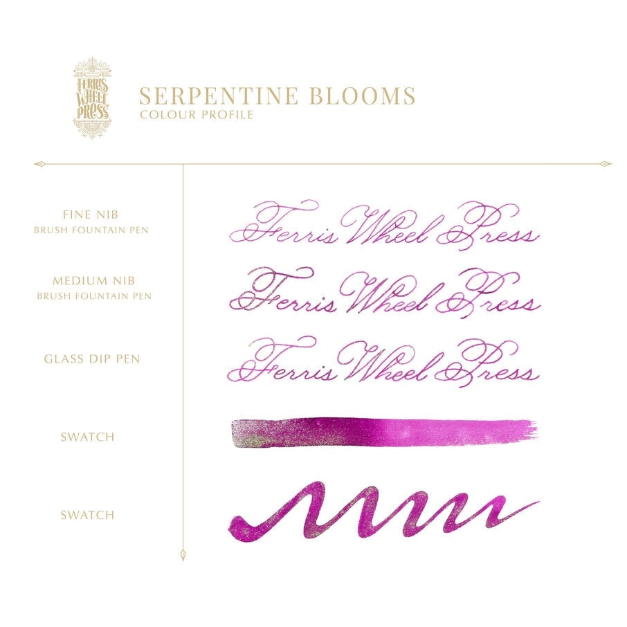 Ferris Wheel Press Year of the Snake with Fête Chinoise - Serpentine Blooms (Shimmer) - 2ml Ink Sample