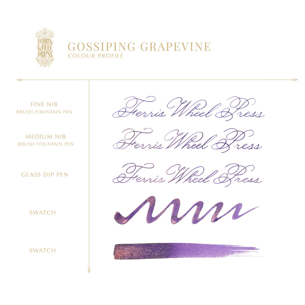 Ferris Wheel Press Gossiping Grapevine (Shimmer) - 2ml Ink Sample