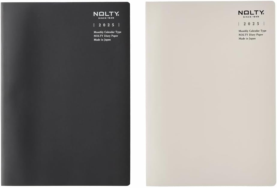 Nolty 2025 Monthly Schedule Planner - A5 (Black) Planners