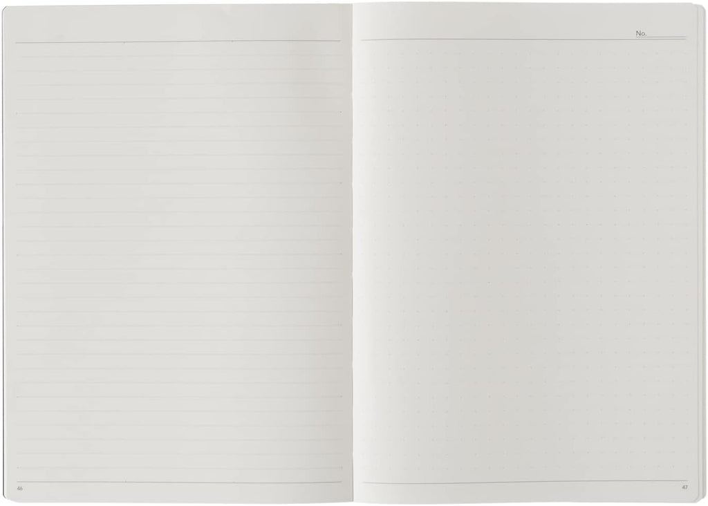 Asymmetry Numbered Tio Notebook Refill - Ruled/Dotgrid (Black, A5)