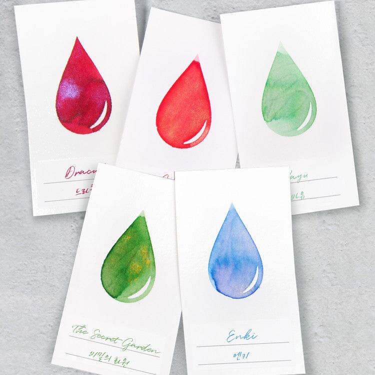 Wearingeul Ink Drop Swatch Cards Paper