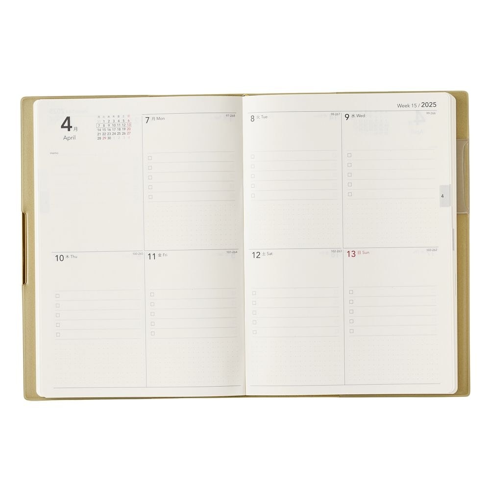 2025 Ecri Plus 8 Weekly Planner - B6 (Pistachio)