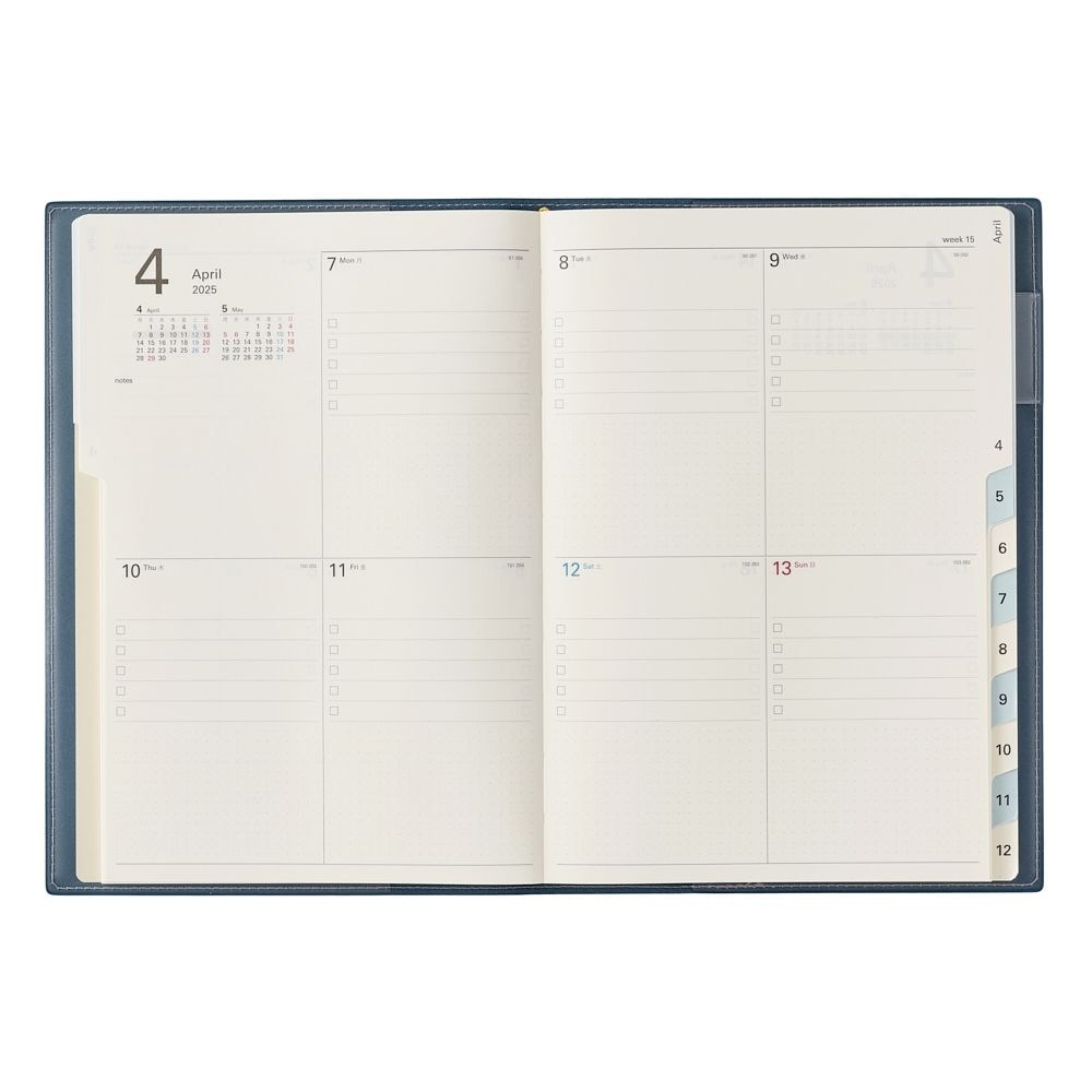 2025 Access 5 Tabbed Planner - A5 (Navy)