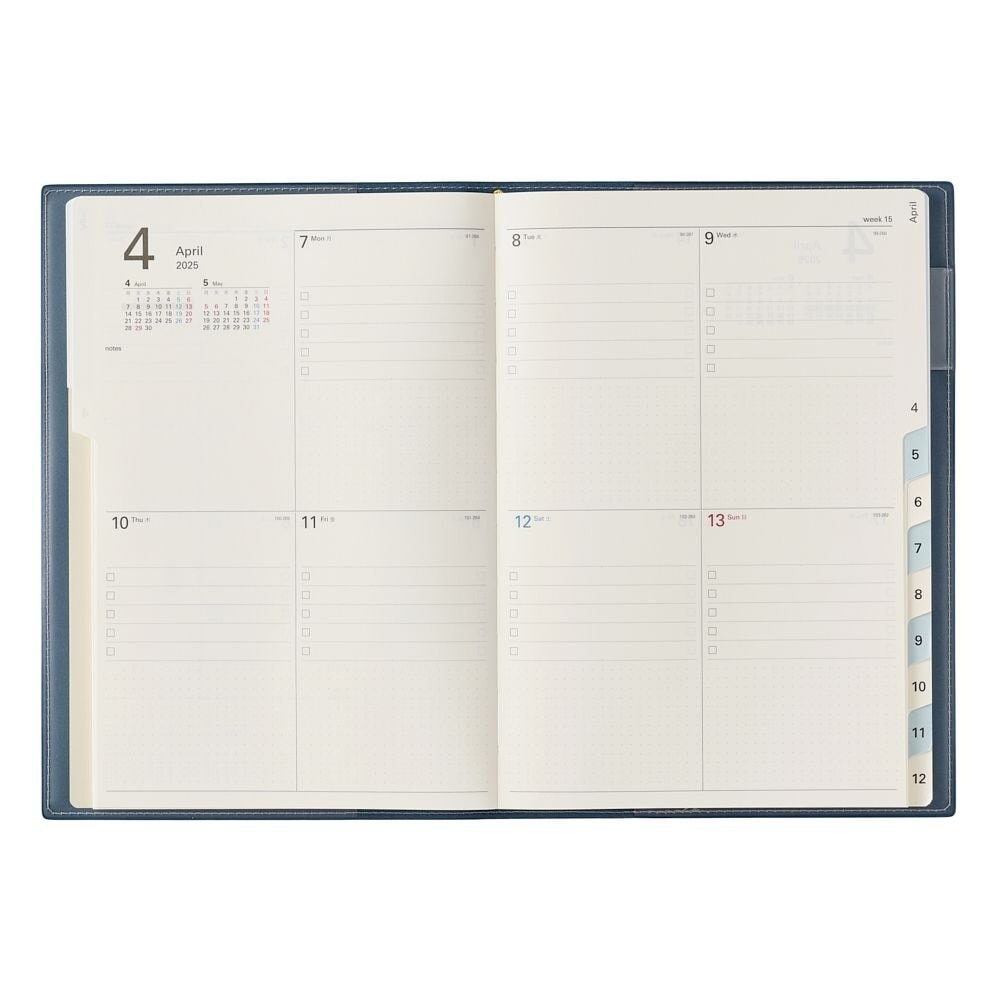 Nolty 2025 Access 5 Tabbed Planner - A5 (Navy) Planners