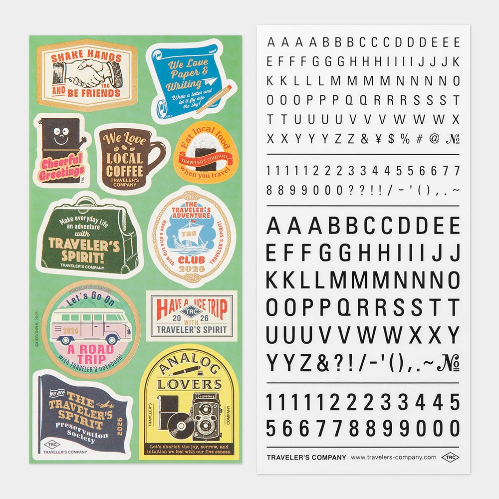 Traveler's Company Customize Sticker Set (2026) Rulers & Guides