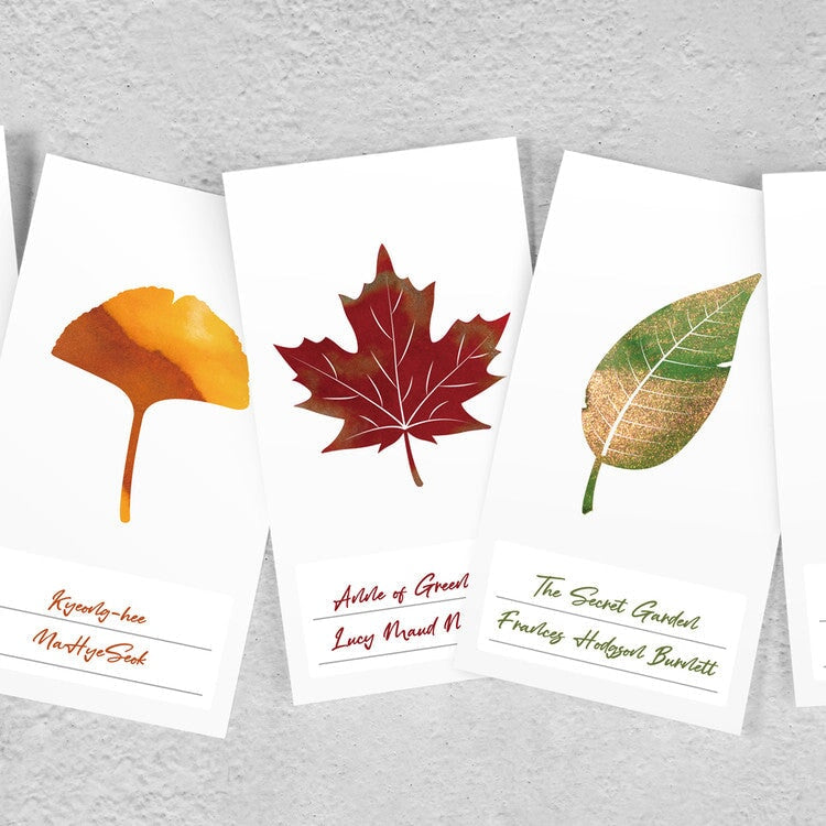 Wearingeul Ginkgo Leaf Ink Swatch Cards Paper