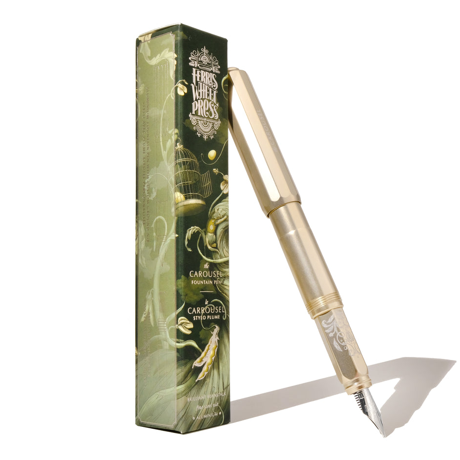 Aluminium Carousel Fountain Pen - Brilliant Beanstalk (Medium)