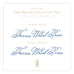 Ferris Wheel Press Carousel Fountain Pen - Feathered Flight (Medium) writing samples showcasing fine and medium nib cursive in blue ink, emphasizing elegant line variation.