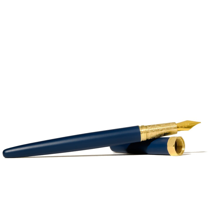 Ferris Wheel Press Brush Fountain Pen - Blue Legacy Satin Series 14k Gold Nib (Fine) Fountain Pen