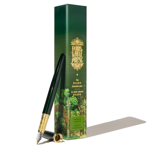 The Bijou Fountain Pen - Emerald Gardens (Medium)