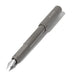 Carousel Fountain Pen - Granite Guardians (Fine) by Ferris Wheel Press, featuring a grey octagonal plastic body and uncapped custom-ground steel nib, ideal for nuanced writing.