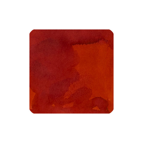 Teranishi Chemical Industry Akane / Fujiyama Irodori fountain pen ink, 12ml, features a deep red watercolor swatch, showcasing its vibrant dye-based sheen.