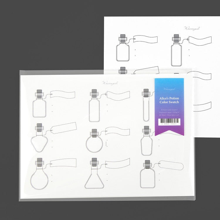 Wearingeul Impression Ink Swatch Sheets (Alice's Potion) Paper