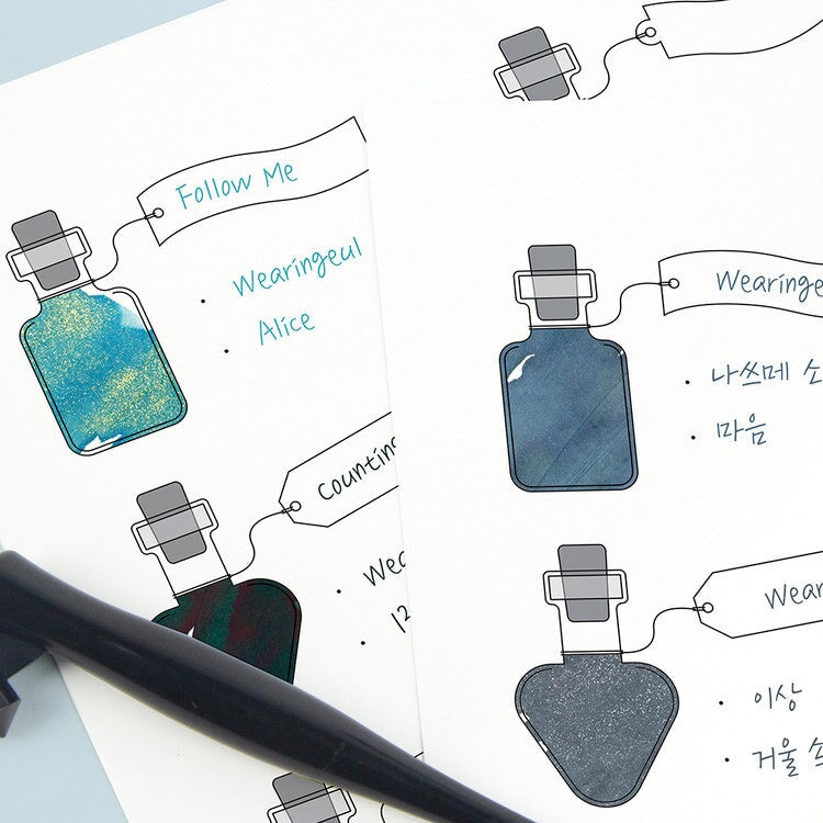 Wearingeul Impression Ink Swatch Sheets (Alice's Potion) Paper