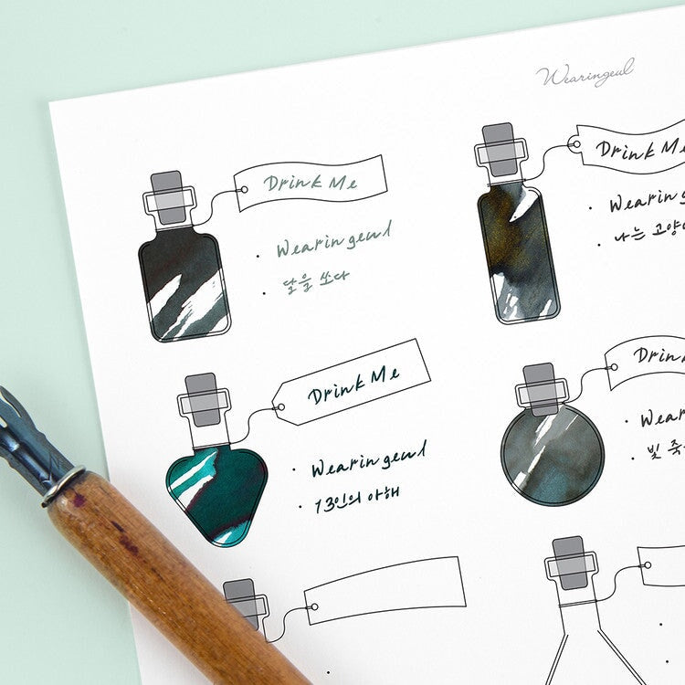 Wearingeul Impression Ink Swatch Sheets (Alice's Potion) Paper