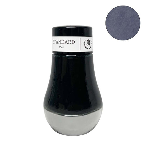 Dominant Industry Allegory - 25ml fountain pen ink in a flask-shaped glass bottle, labeled STANDARD 25 ml, showcasing a premium oil and dye-based formula.