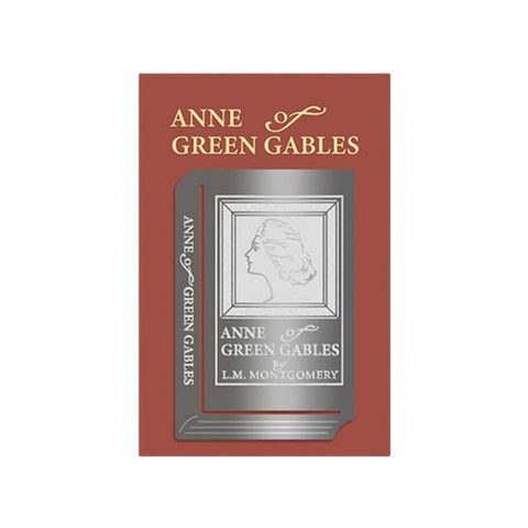 Edge Metal Bookmark World Classic Series (Anne of Green Gables) by Wearingeul, featuring Anne's silhouette on a red cover. Nickel-plated stainless steel, 4x6cm.
