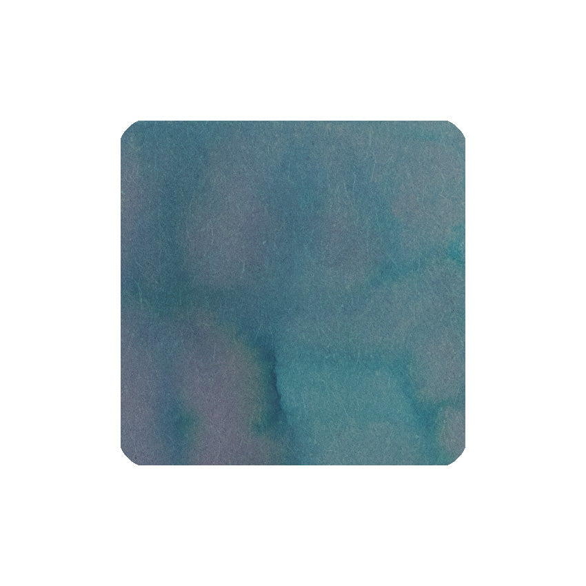 Attending the Lamp - 2ml ink sample by Fanyantan, featuring an abstract watercolor wash of blues and teals, ideal for adding depth to your writing or artwork.