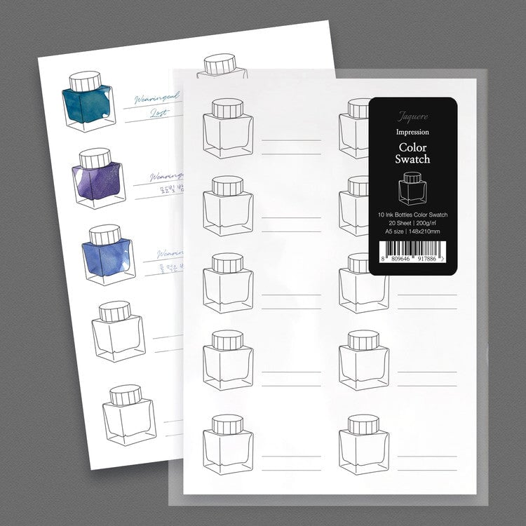 Wearingeul Impression Ink Swatch Sheets (Ink Bottle) Paper