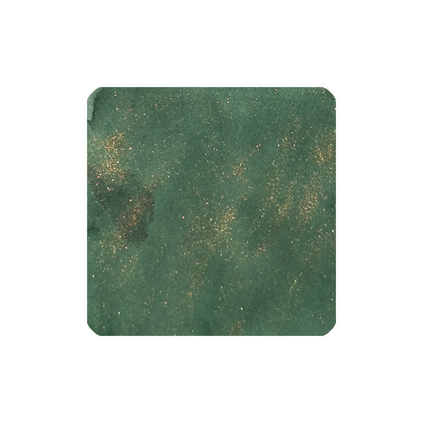 Tono & Lims Backyard Faucet 裏庭の蛇口 fountain pen ink, 30ml, shimmer type with deep green and gold sparkles, ideal for creative writing.
