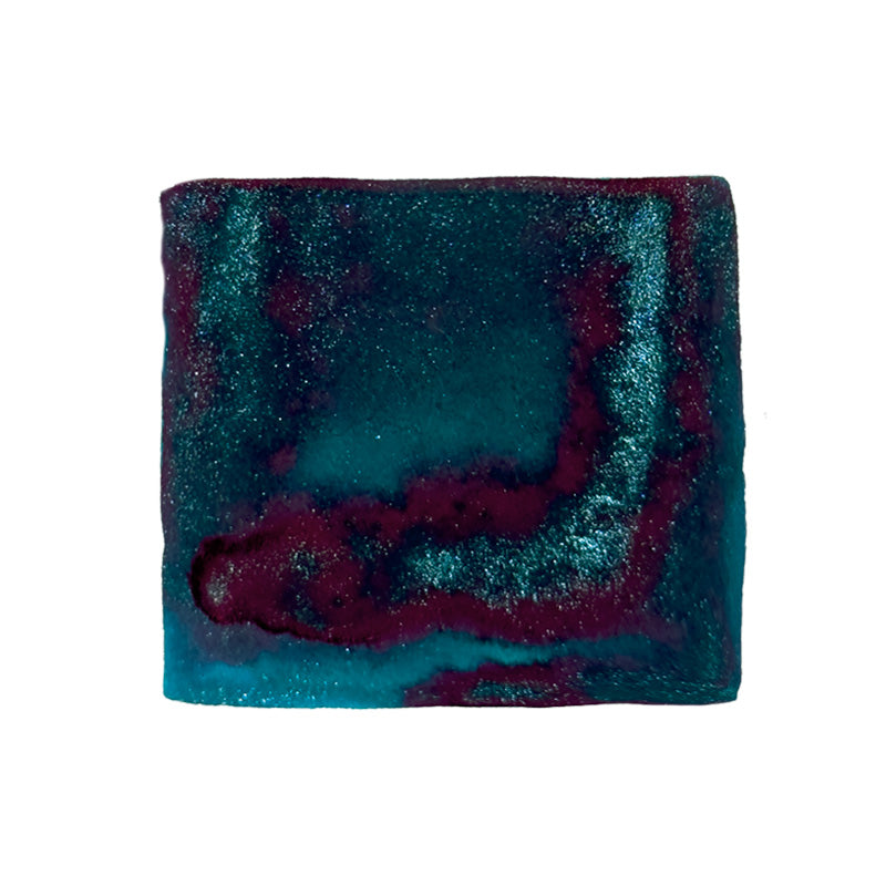 Colorverse 2024 Blue Dragon (Glistening Silver) fountain pen ink, 15ml, featuring teal-green and reddish-purple metallic pigments with a shimmering, prism-like finish.