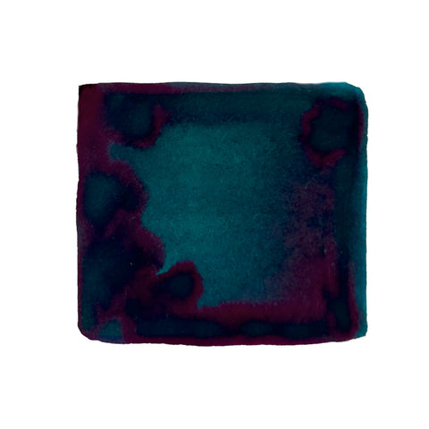 Colorverse 2024 Blue Dragon fountain pen ink, 15ml, showcasing a teal-blue wash with a purplish-magenta sheen, exemplifying smooth, plant-based Korean quality.