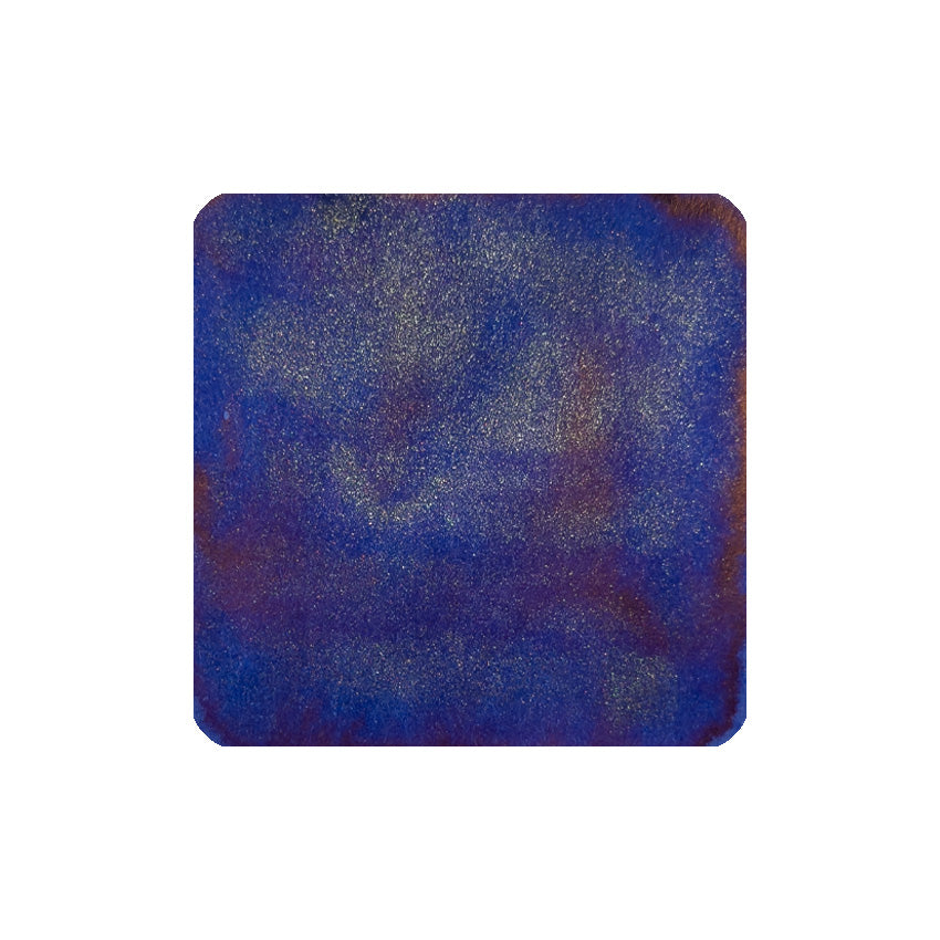 Blue Flame (Shimmer) - 50ml fountain pen ink by Diamine, features deep blues and purples with gold shimmer, ideal for vintage pens.