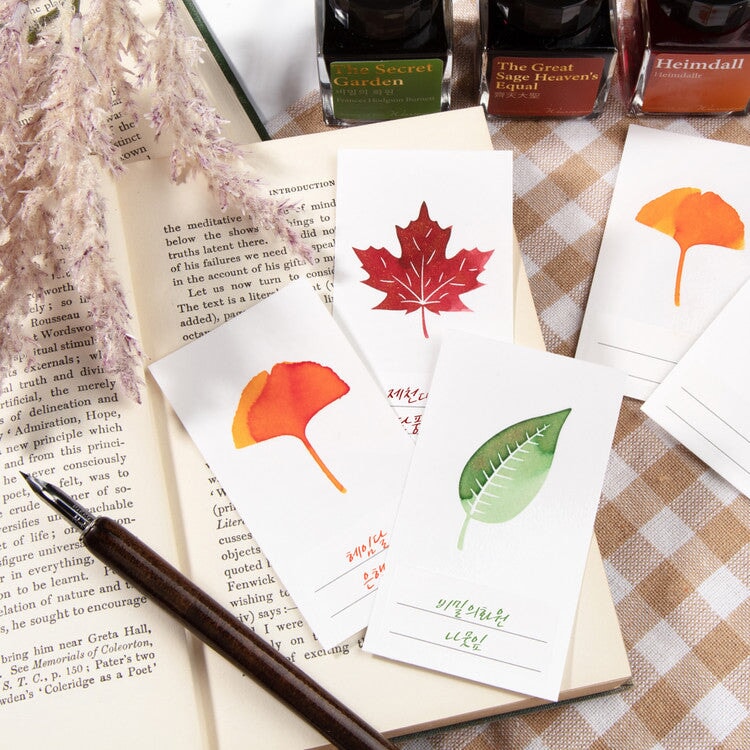 Wearingeul Ginkgo Leaf Ink Swatch Cards Paper