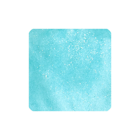 Tono & Lims Cancer (Shimmer) fountain pen ink, 30ml. Pale turquoise-blue with a mottled texture and tiny white sparkles, creating a shimmering effect.