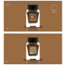 Contact Setsu (Scented) - 30ml: Square glass jar with chocolate-brown ink, black cap, featuring unique anniversary-themed labels with bears and robots.
