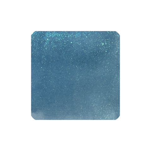 Contact Super Lim (Shimmer) - 30ml: Teal-blue ink swatch with a watercolor base, featuring a fine, iridescent shimmer, part of Tono & Lims' '3rd Anniversary Contact' series.