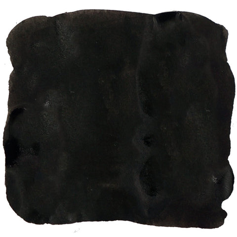 Eel Black - 2ml ink bottle, featuring an amorphous black shape with soft edges, representing Noodler's Ink's archival, dye-based ink for versatile writing needs.