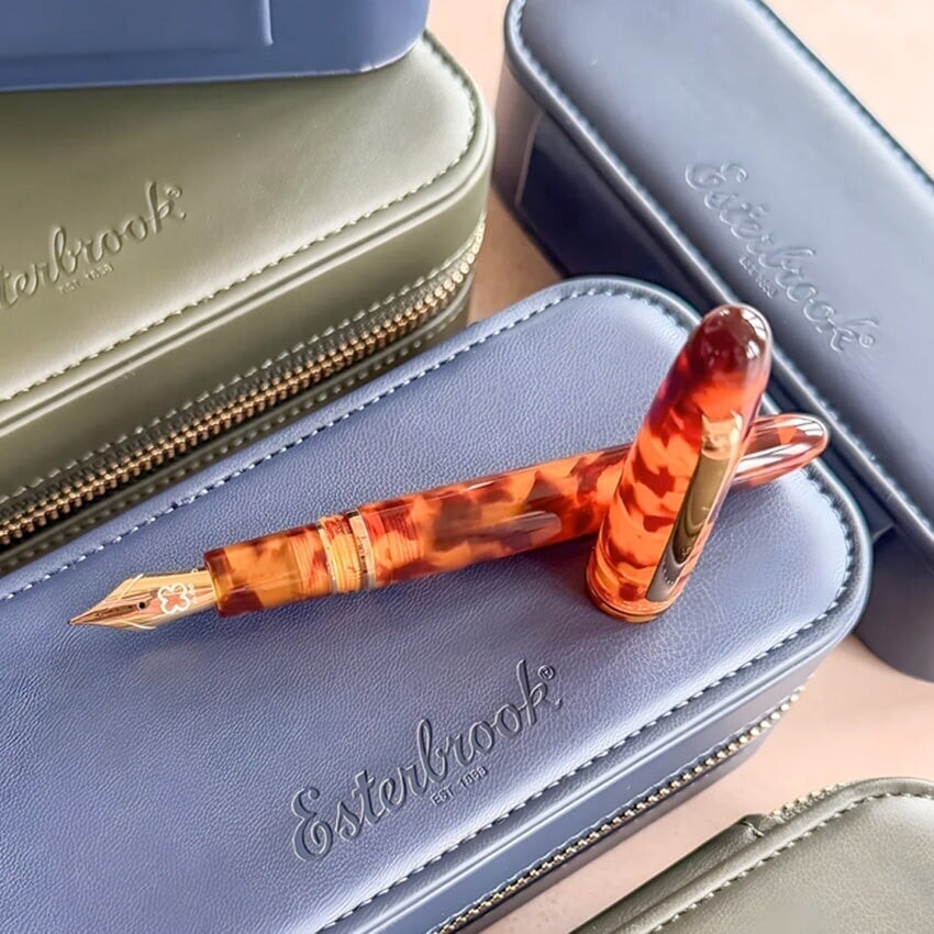 Esterbrook Estie - Amber Tortoise / Gold - Needlepoint Fountain Pen