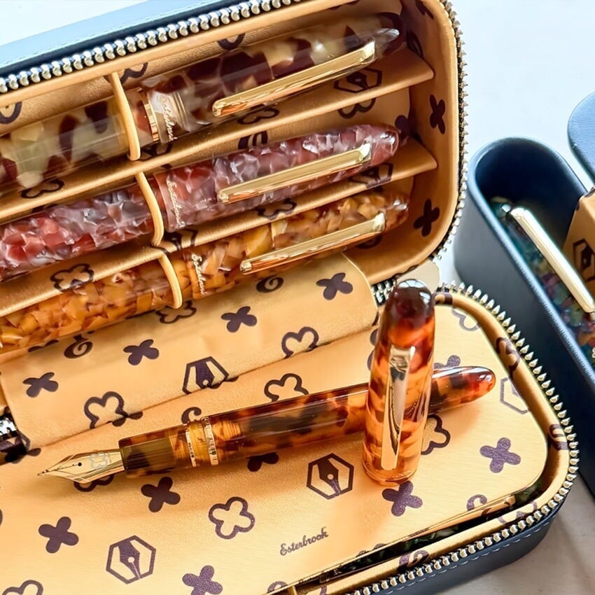 Esterbrook Estie - Amber Tortoise / Gold - Fine Fountain Pen