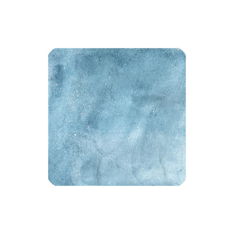 Gemini (Shimmer) - 30ml by Tono & Lims, a dye-based fountain pen ink. The abstract blue background echoes its shimmering allure, perfect for creative writing.