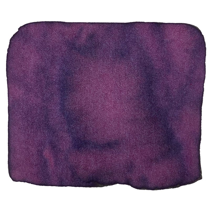 Grape Ice Pop ink swatch showing deep purple watercolor wash with textured, uneven edges, highlighting Ferris Wheel Press's luxurious stationery offering.