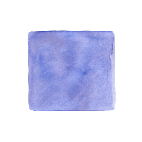 Tono & Lims Hakumei fountain pen ink in a soft blue-purple shade, shown in a watercolor swatch, 30ml bottle from the Friendship series.