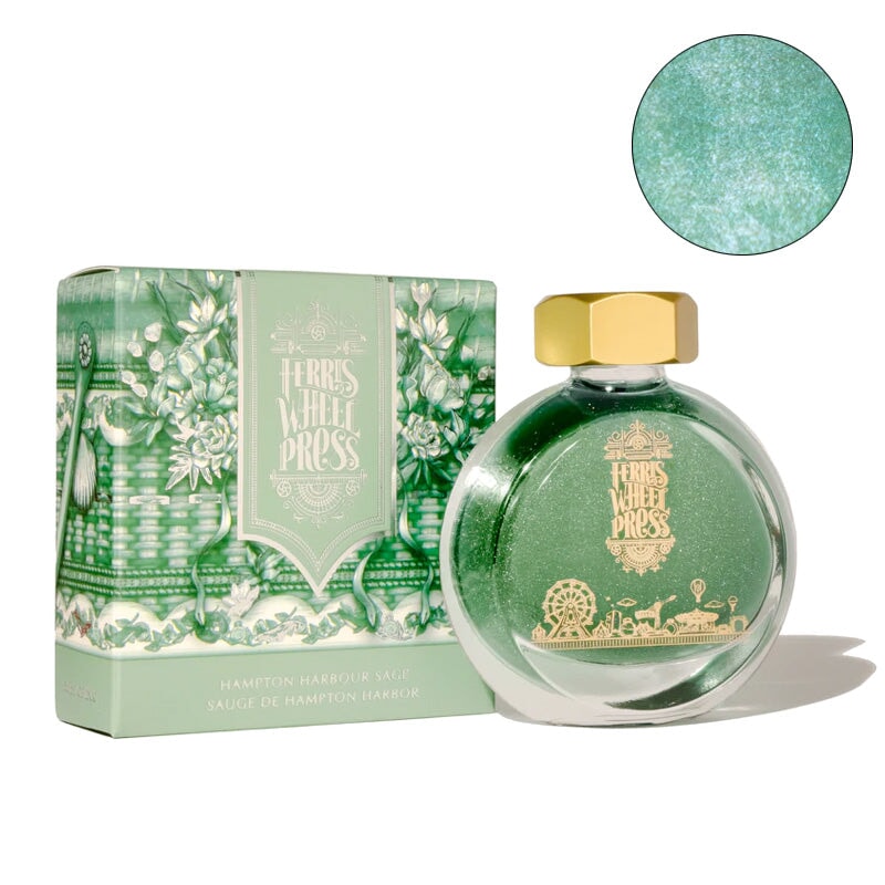 Ferris Wheel Press Hampton Harbour Sage (Shimmer) - 38ml Bottled Ink