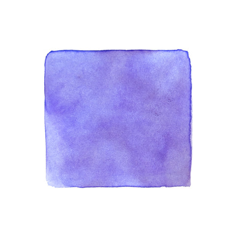 Tono & Lims Hana はな fountain pen ink, 30ml, shown in a blue-purple watercolor swatch with softly irregular edges, highlighting its dye-based, vibrant blend.