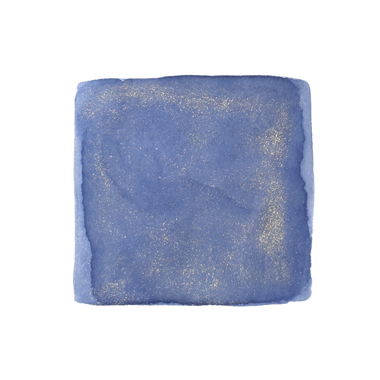 Wearingeul The Happy Prince 30ml fountain pen ink swatch, featuring a hand-painted blue with gold shimmer, reflecting the brand's literary-inspired design ethos.