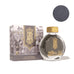 Ferris Wheel Press Highland Smoke fountain pen ink, 30ml, shown with its illustrated box and dark-gray ink swatch, ideal for fountain pen enthusiasts.