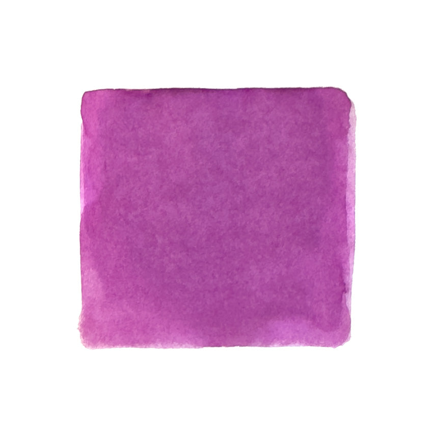 Tono & Lims Hokkaido (Attractive Offer) fountain pen ink in vibrant magenta-leaning purple, 30ml. Watercolor swatch showing soft edges and tonal variations.