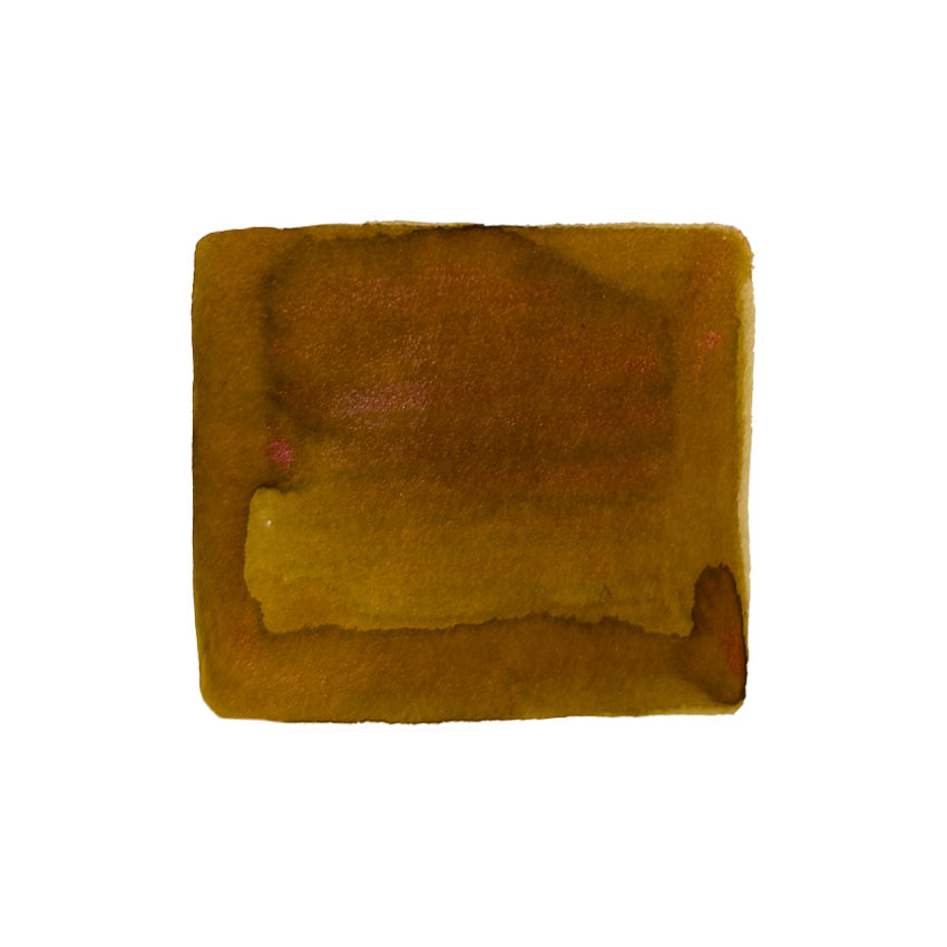 The Horsehead (Shimmer) - 30ml, a warm-brown shimmering fountain pen ink by Journalize, part of the 'Nebula' collection, showcased in an abstract watercolor swatch.