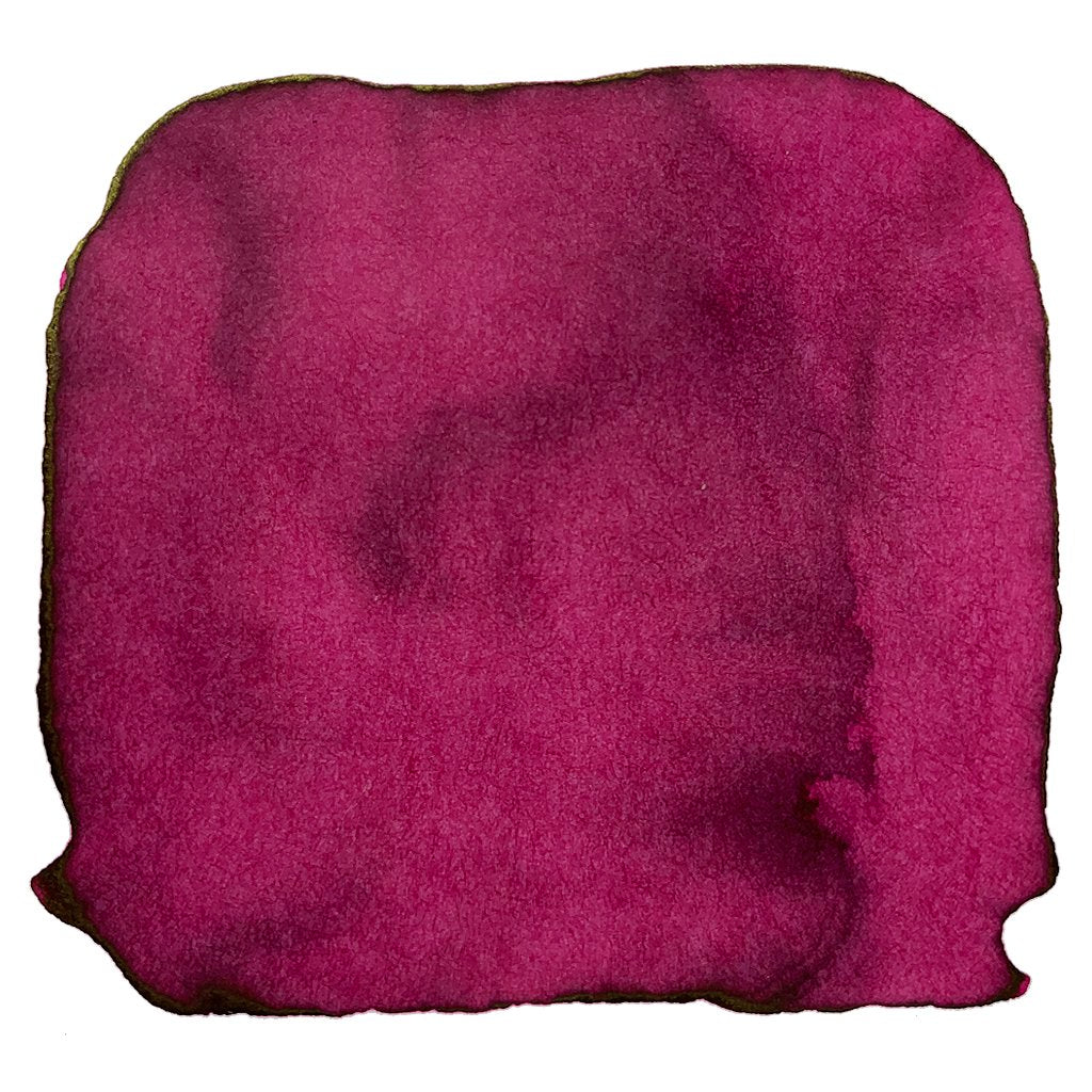 Hot Pink - 2ml ink sample, showing a deep magenta swatch with uneven edges and tone variations, inspired by South Australia's wine regions.