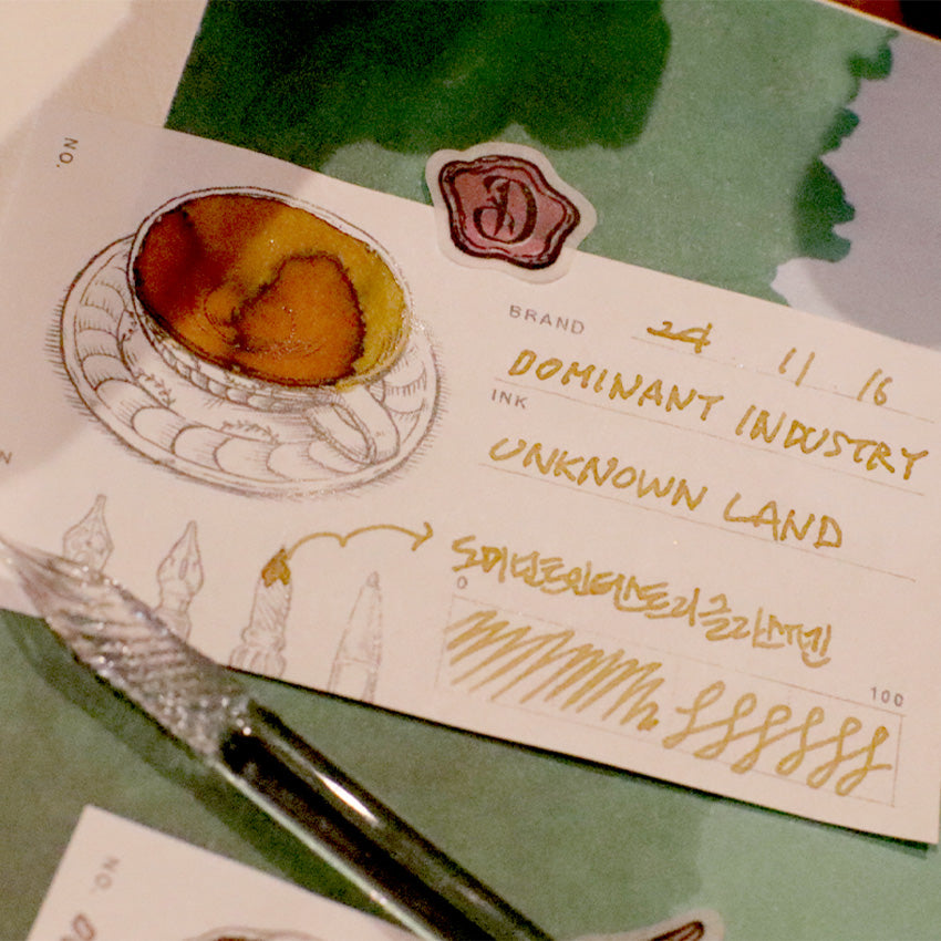Dominant Industry Ink Swatch Takasago Paper (Tea Time) Paper