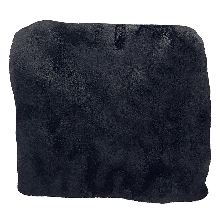 Kiwa Guro - 2ml (Nano Pigment Ink) shown with a plush black microfiber cloth, highlighting its ultra-black, water-resistant properties for fountain pen use.